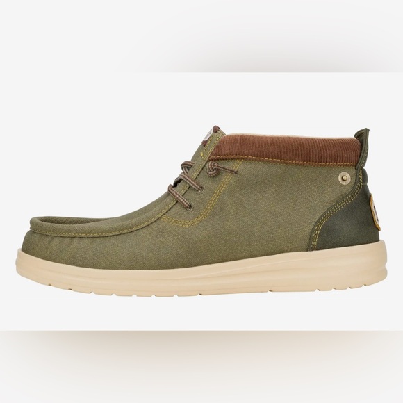 NEW Hey Dude Wally Mid GripR Workwear SIZE 12 Olive Green - Picture 3 of 4